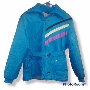 💙⛷❄️ Vintage 80s Edco Blue Winter Coat/Jacquet